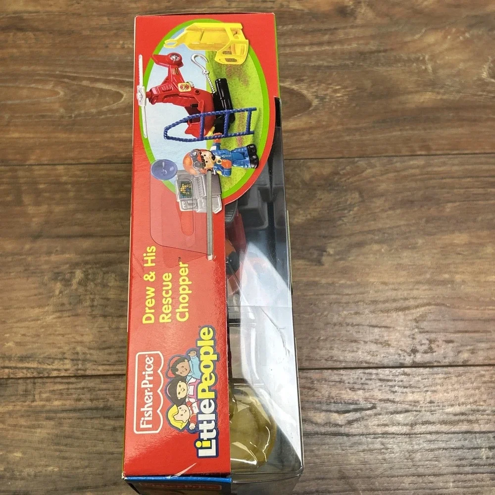 LITTLE PEOPLE DREW & HIS RESCUE CHOPPER By FISHER PRICE 2007 NEW L4793